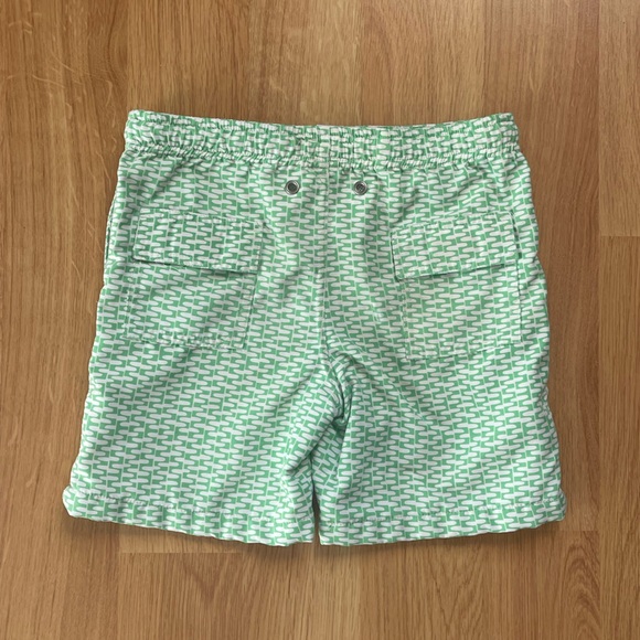Toobydoo Boys Green and White Swim Trunks Size 5-6 - Picture 5 of 6